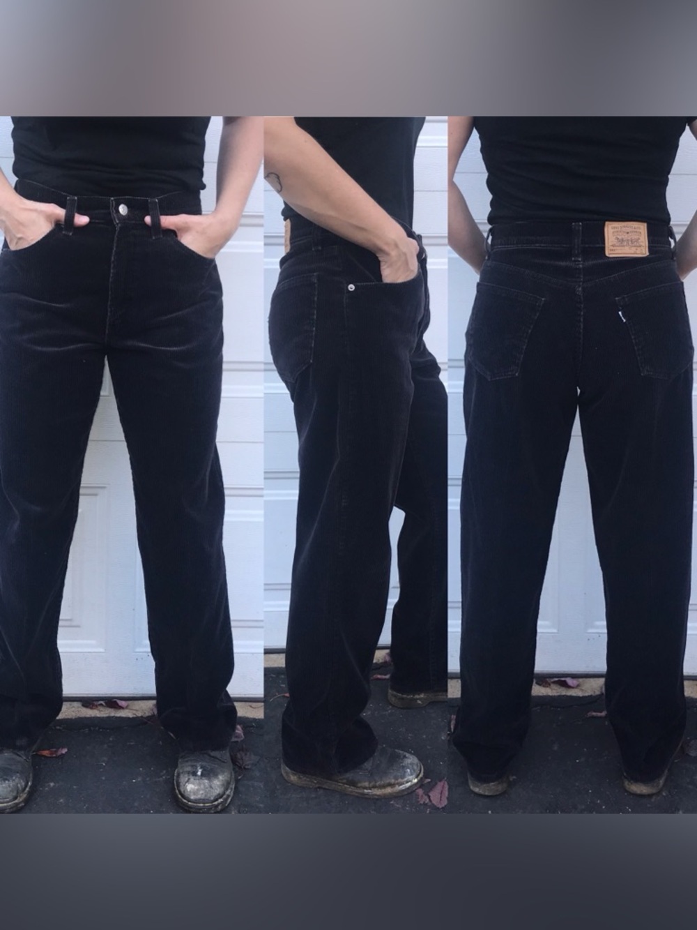 vintage Levi’s L2 Levi corduroy 562 black thick rib Pants 1990s Vtg Grunge 30x30